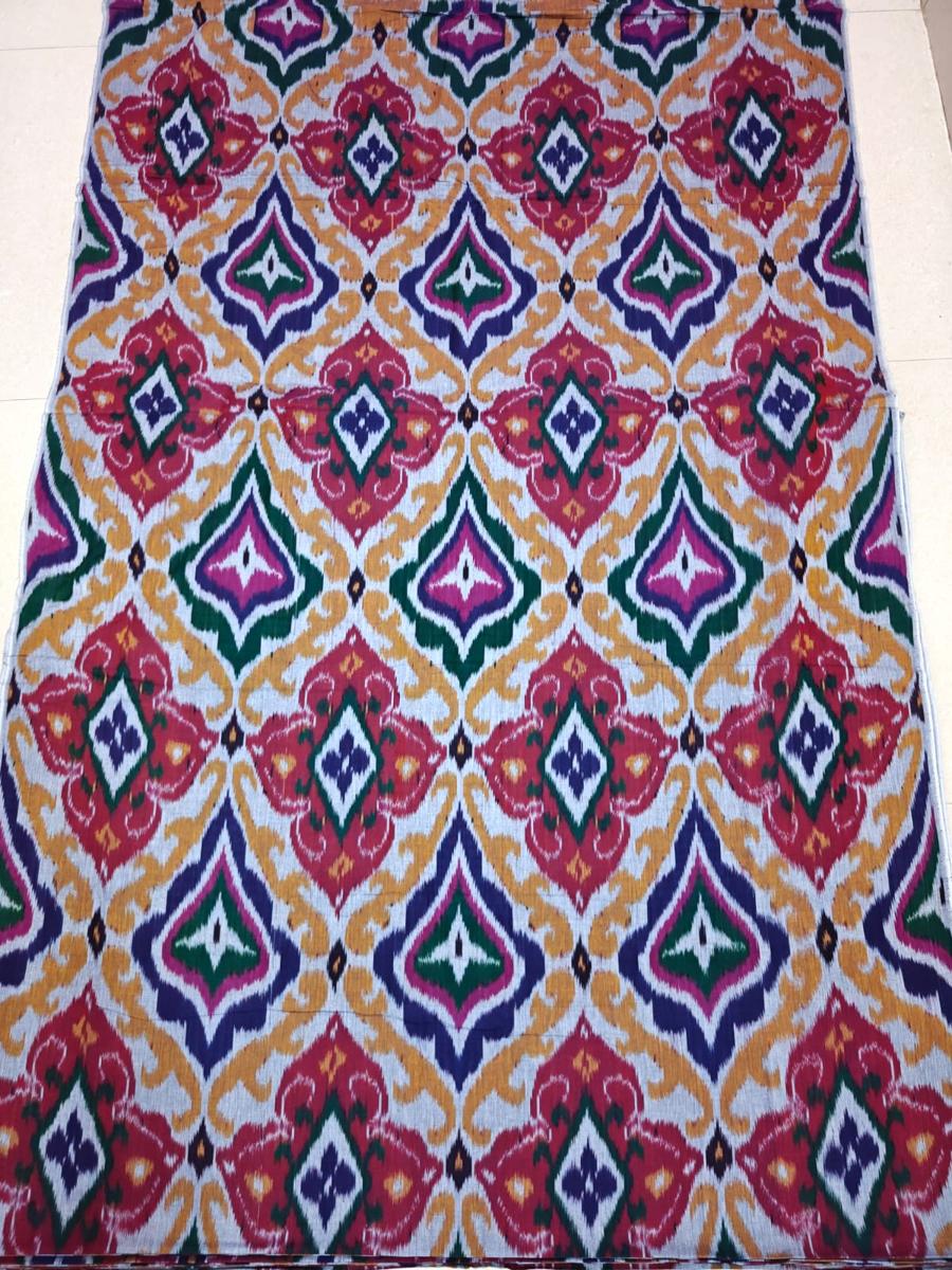 Uzbek ikkat cotton fabrics, Uzbekistan Ikkat fabrics