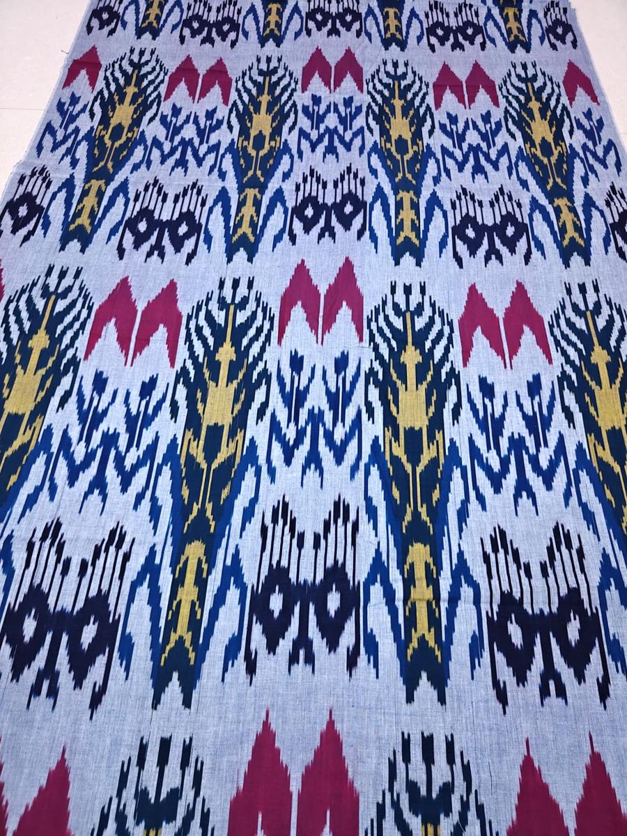 Uzbek ikkat cotton fabrics, Uzbekistan Ikkat fabrics