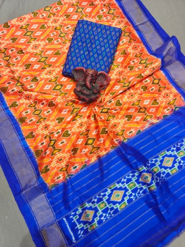 Pure Ikkat Silk Dress Materials